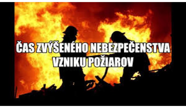     Vyhlásenie času zvýšeného nebezpečenstva vzniku požiarov v územnom obvode okresu Lučenec a okresu Poltár od 28.4.2026 od 00:00 hodiny do odvolania.            
