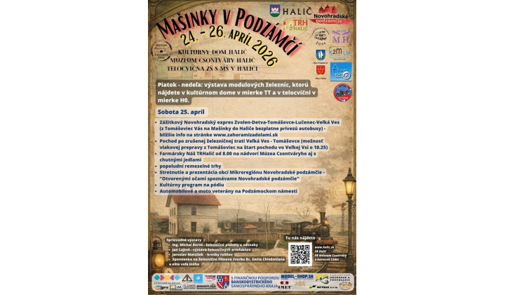 MAŠINKY V PODZÁMČÍ 24.-26.april 2026