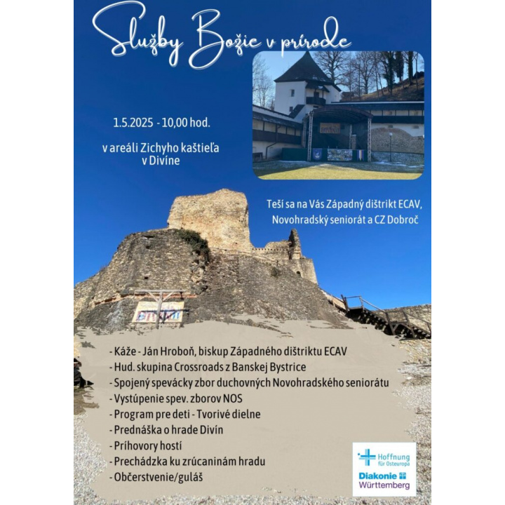 SLUŽBY BOŽIE V PRÍRODE 01.05.2025 Divín